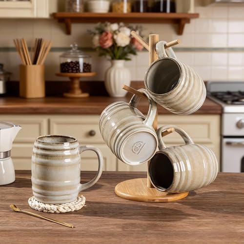 20oz Large Coffee Mugs Set of 4 (4 Count)