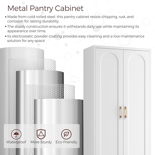 60" Tall Metal Storage Cabinet with Doors