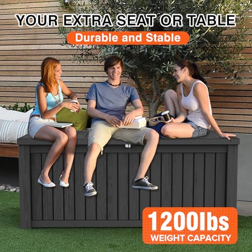 180 Gallon Outdoor Storage Box Waterproof Lockable