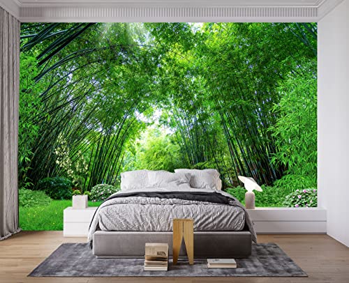 Green Bamboo Forest wall Mural Wallpaper for Bedroom 178" x 117"