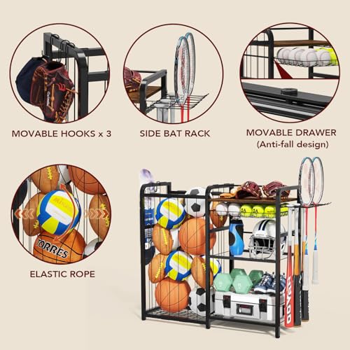Garage Sports Equipment Organizer