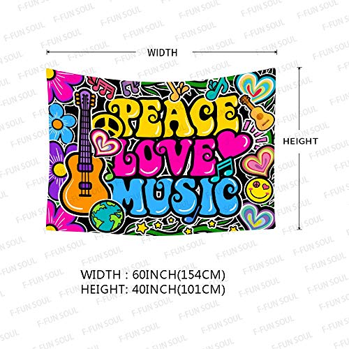 Peace Love and Music Tapestry