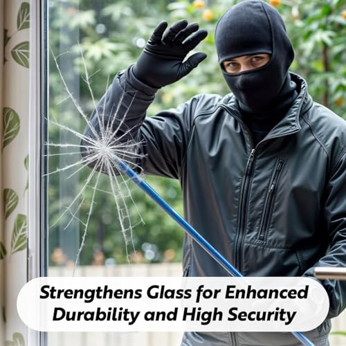 Security Safety Shatterproof Window Film 4 Mil Clear 35.4x157.4in