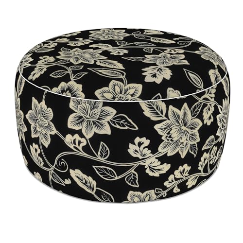 Indoor Outdoor Large Inflatable Ottoman Pouf D31 x H14 Inch