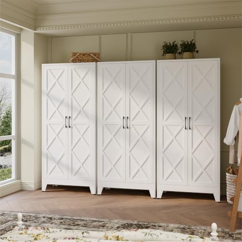 Metal Kitchen Cabinet with 2 Door and 4 Adjustable Shelves