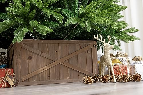 7 Foot Realistic Evergreen Valley Fraser Fir Christmas Tree Prelit with Warm White LED Lights