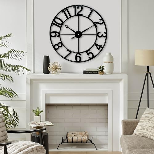 Oversized 30 Inch Wall Clock for Living Room