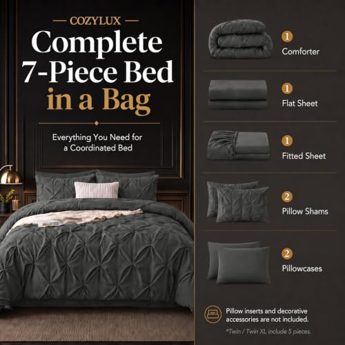 California King Comforter Set Dark Grey