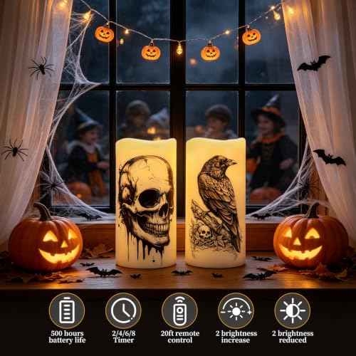 3"x6" Halloween Flameless Candles (2 Count)