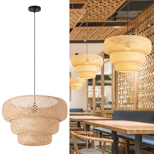 18.5" Bamboo Pendant Light