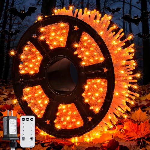 1000 LED Orange Halloween String Lights Outdoor Indoor Plug in (272 Foot)