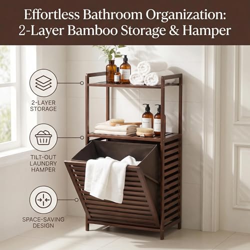 Tilt Out Laundry Hamper with 2 Tier