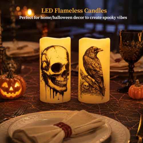 3"x6" Halloween Flameless Candles (2 Count)