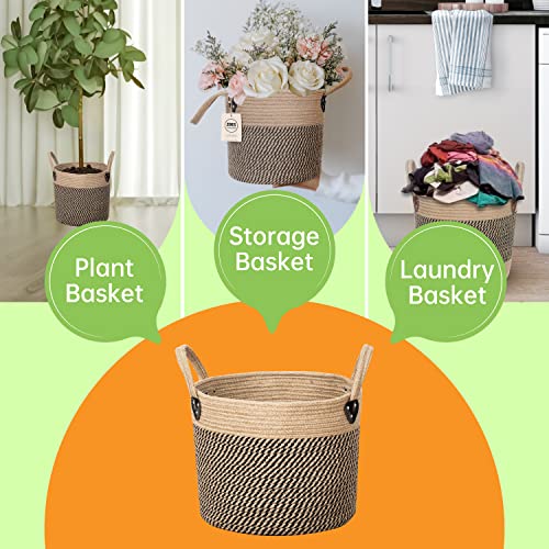 Plant Basket for Indoor Plants with Handles