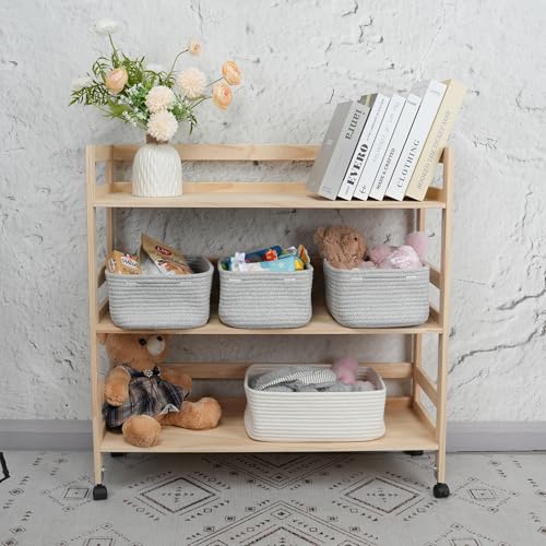 Small Woven Storage Baskets for Shelves (3 Count)