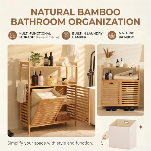 Tilt Out Laundry Hamper with Shelves