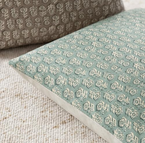 Decorative Floral Print Throw Pillow Covers 22×22 Inch (2 Count)