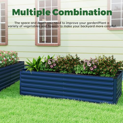 6x3x2ft Outdoor Metal Raised Garden Bed (2 Count)