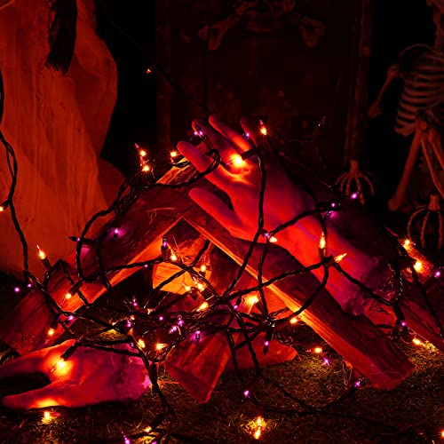 Orange & Purple Halloween Lights (75 Foot)