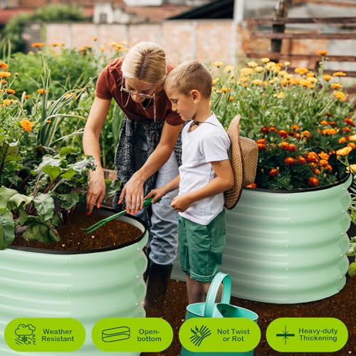 2 Pcs 4.5x2x1.5ft Oval Raised Garden Bed (2 Count)
