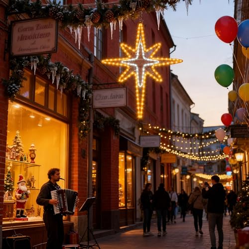 51''Christmas Bethlehem Star Outdoor Light Decor