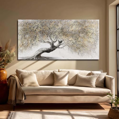 Gold Tree Landscape Wall Art