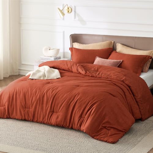 Orange Cal King Comforter Set