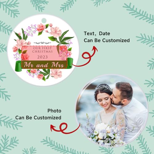 Personalized Our First Christmas Married Ornament 2025
