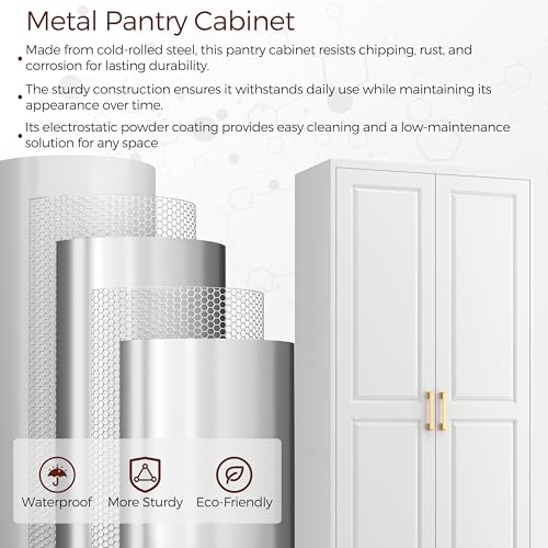 75" Kitchen Pantry Cabinet