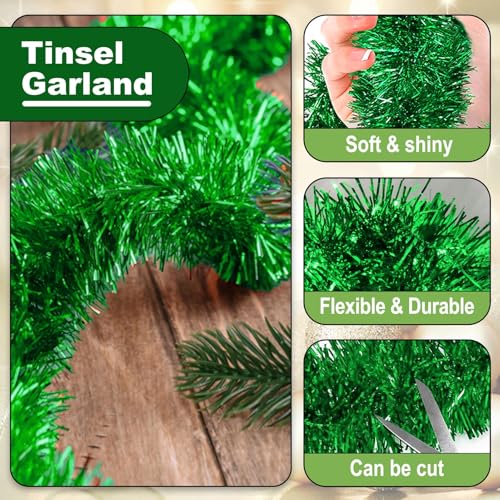 25 Feet Christmas Tinsel Garland