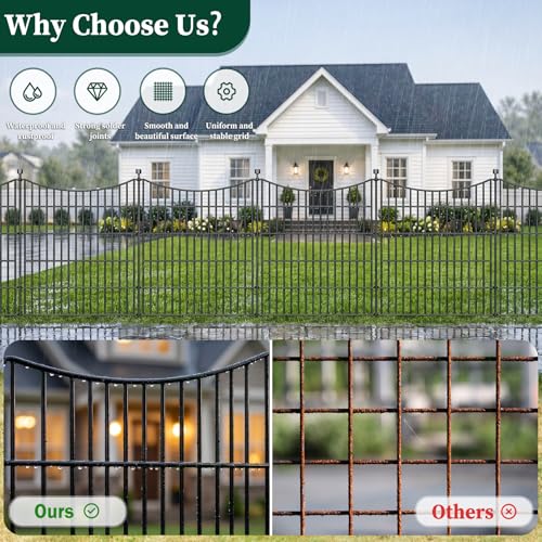 No Dig Dog Fence Outdoor for Yard (62.77 Sq Ft)