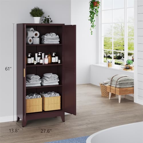 61" Tall Farmhouse Metal Pantry Cabinet