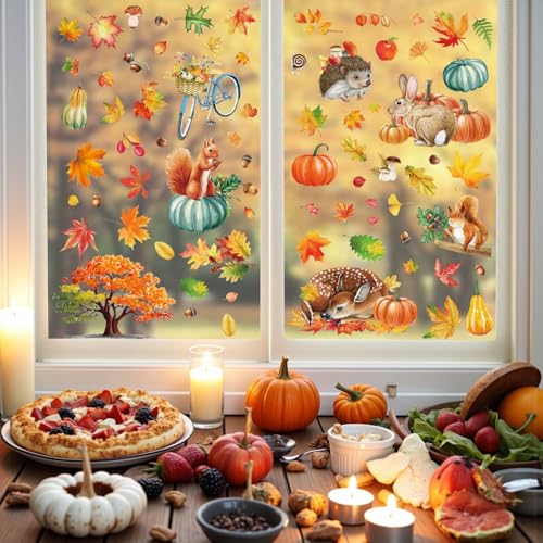 Fall Thanksgiving Window Clings (9 Count)