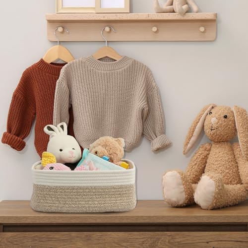 Small Woven Storage Baskets for Shelves (3 Count)