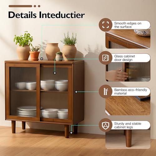 Bamboo Sideboard Buffet Cabinet
