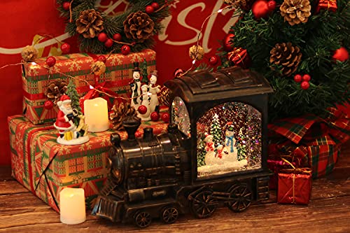 Lighted Christmas Snow Globe Lantern