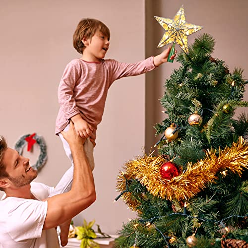 Silver 3D Christmas Star Tree Topper