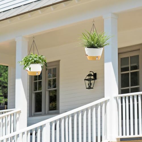 2 Pack 10 Inch Hanging Planters for Indoor Plants (72 Count)
