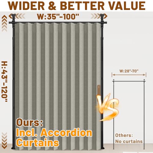 Privacy Curtains for Room Divider with Blackout & Soundproof