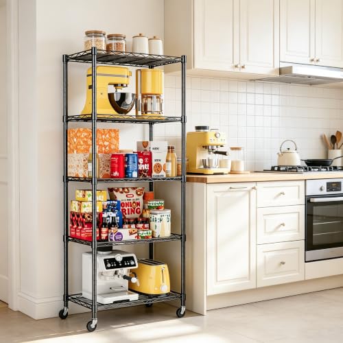 5 Wire Shelving Metal Storage Rack Adjustable Shelves
