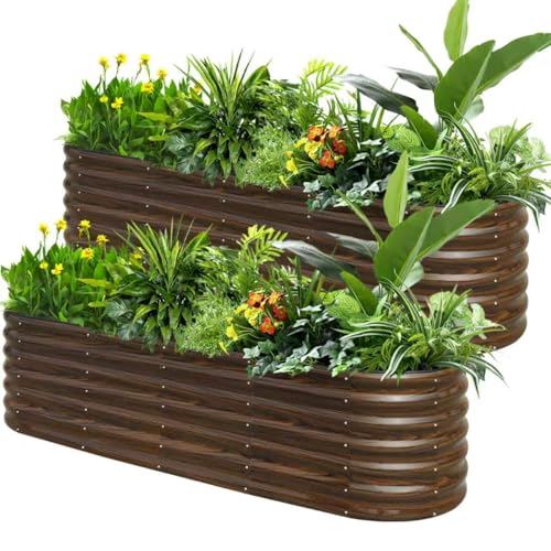 2 Pack Galvanized Steel Raised Garden Bed Kit (2 Count)