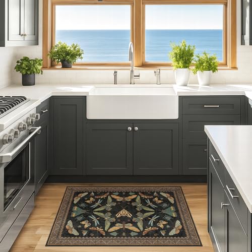 Small Black Entryway Rug (6 Sq Ft)