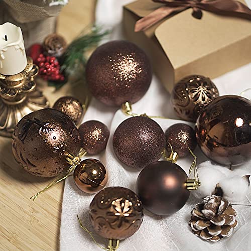 Brown Shatterproof Christmas Ornaments (32 Count)