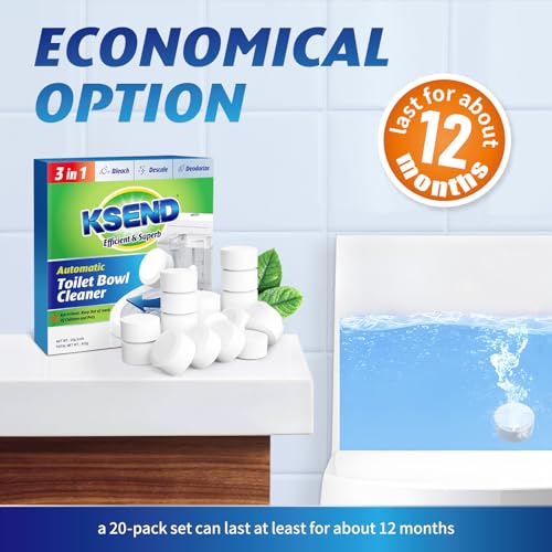 Toilet Bowl Cleaner Tablets 20 Pack (20 Count)