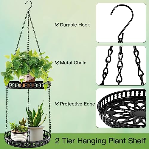 2 Tier Hanging Planters for Indoor Outdoor Plants