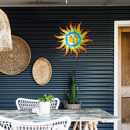 Large Metal Sun Wall Art Decor