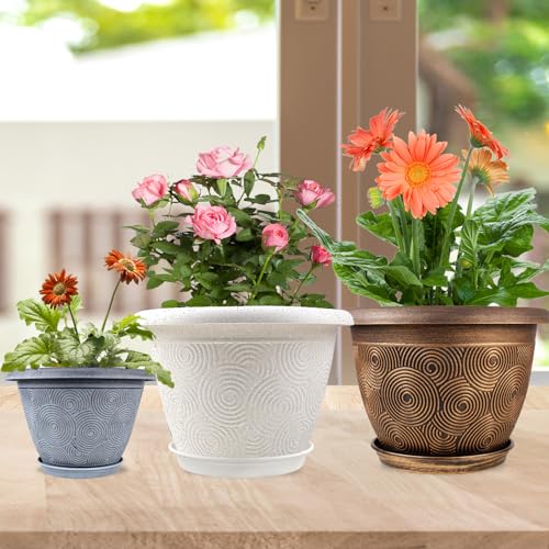 16 Inch Large Planter Pot for Plants Indoor Outdoor (4 Count)