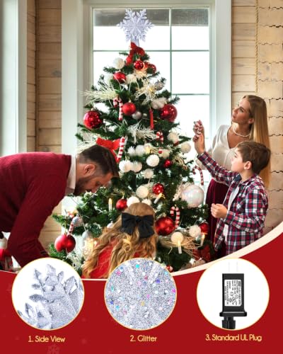 Christmas Snow Tree Topper with Built