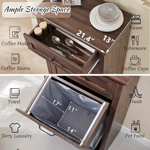 Tilt Out Laundry Hamper Cabinet