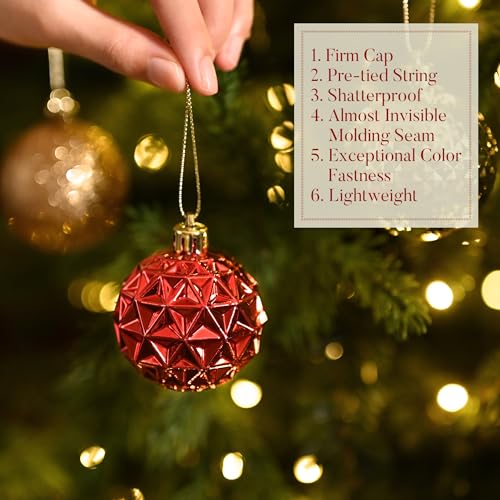 50ct Christmas Tree Decorations Ball Ornaments 2.36 Inches (50 Count)